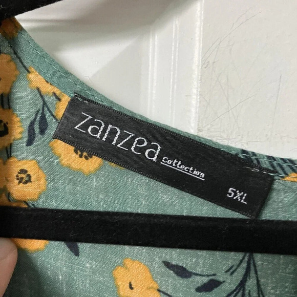 Zanzea Green Floral Tiered Maxi Dress Long Modest - Picture 3 of 7